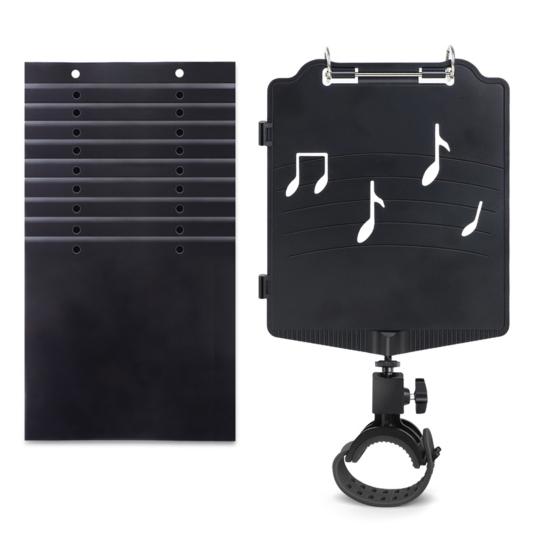 Trumpet Marching Lyre Adjustable Marching Band Lyre 360-degree Rotation Low Brass Lyre with Sheet Music Folder for Trumpet or Cornet