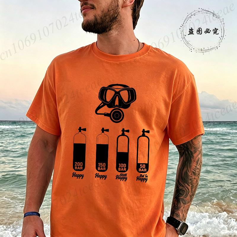 Summer New Style Fashion Unisexs Tshirt Scuba Diving Print Design Unisexs Trendy Shirt Tops Funny Tee Shirts Gifts For Scuba Divers