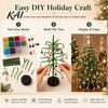 Schulferien Bastelbedarf DIY Perlen-Weihnachtsbaum-Set, Handgemacht mit LED-Lichtern, Dekorations-Bastelwerkzeuge Bastelprojekt, Perlen-Set für Erwachsene,