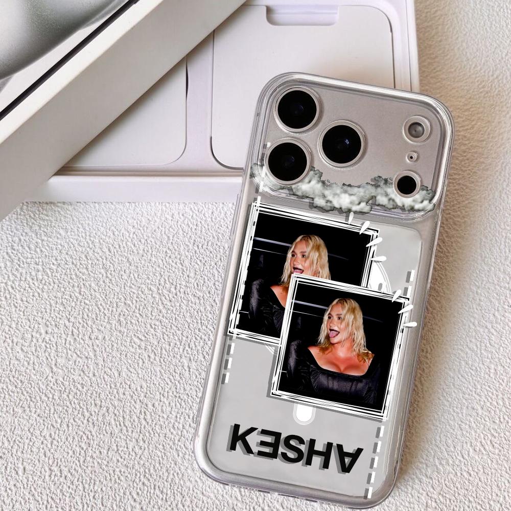 

K-KeshaS J-JOYRIDES Phone Case For iPhone 17 16 15 14 13 12 Pro Max Plus With Magnetic Crystal Clear Case Wireless Charge iPhone 12 Pro Max