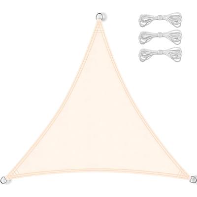 Awning Sail Triangle 4x4x4m Waterproof Sunshade Terrace Garden Beige