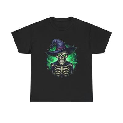 Gruselige Skelett-Hexe T-Shirt, Halloween T-Shirt, Unisex Grafik-T-Shirt, Gruselige Kleidung