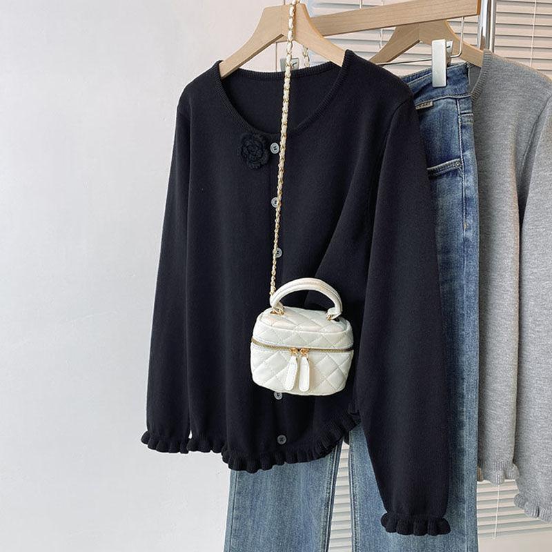 Women's Sweater Pullovers Knitted Women Sweater Autumn Winter Fashion Long Sleeve O-Neck Gray Black Sweater Women Tops Sweaters JJ56