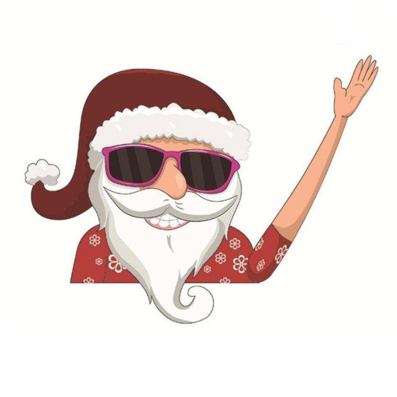 Car Sticker Rear Wiper Decal Christmas Santa Claus Xmas Novelty for Car Wiper Window Decals Christmas Decoration Ornaments