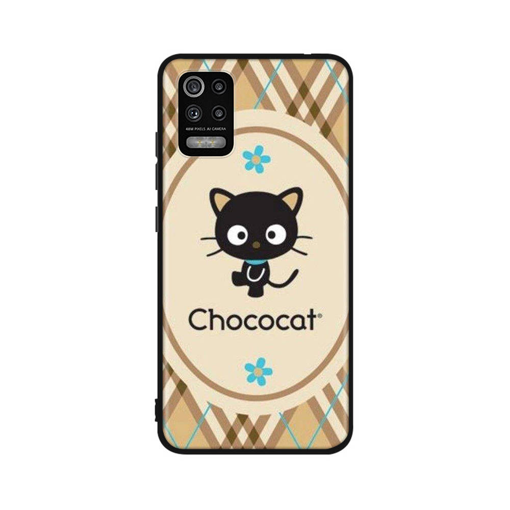 KT64 Chococat Case for OPPO Reno 8 6 5 4 Pro Find X3 A17 A31 A38 A40 A53 A54 A55 A74 A76 A78 A77 A80 A94 A95 A96 Lite Black Sofe Cover