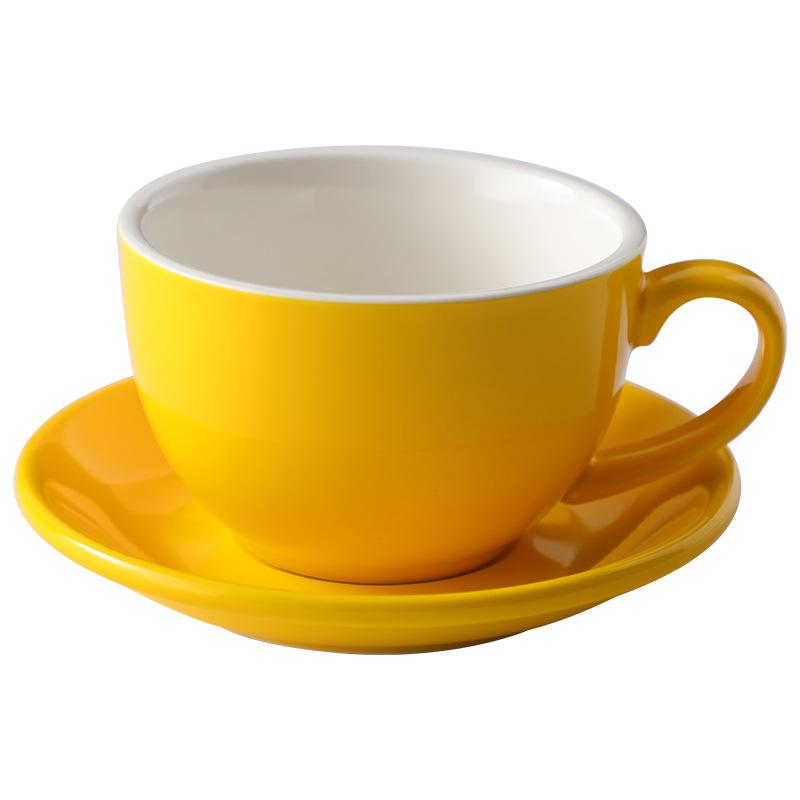350ML Ceramic Large Capacity Coffee Cup Colorful Coffee Cup and Saucer Exquisite Afternoon Tea Dessert Tea Cup Couple's Mug Gift