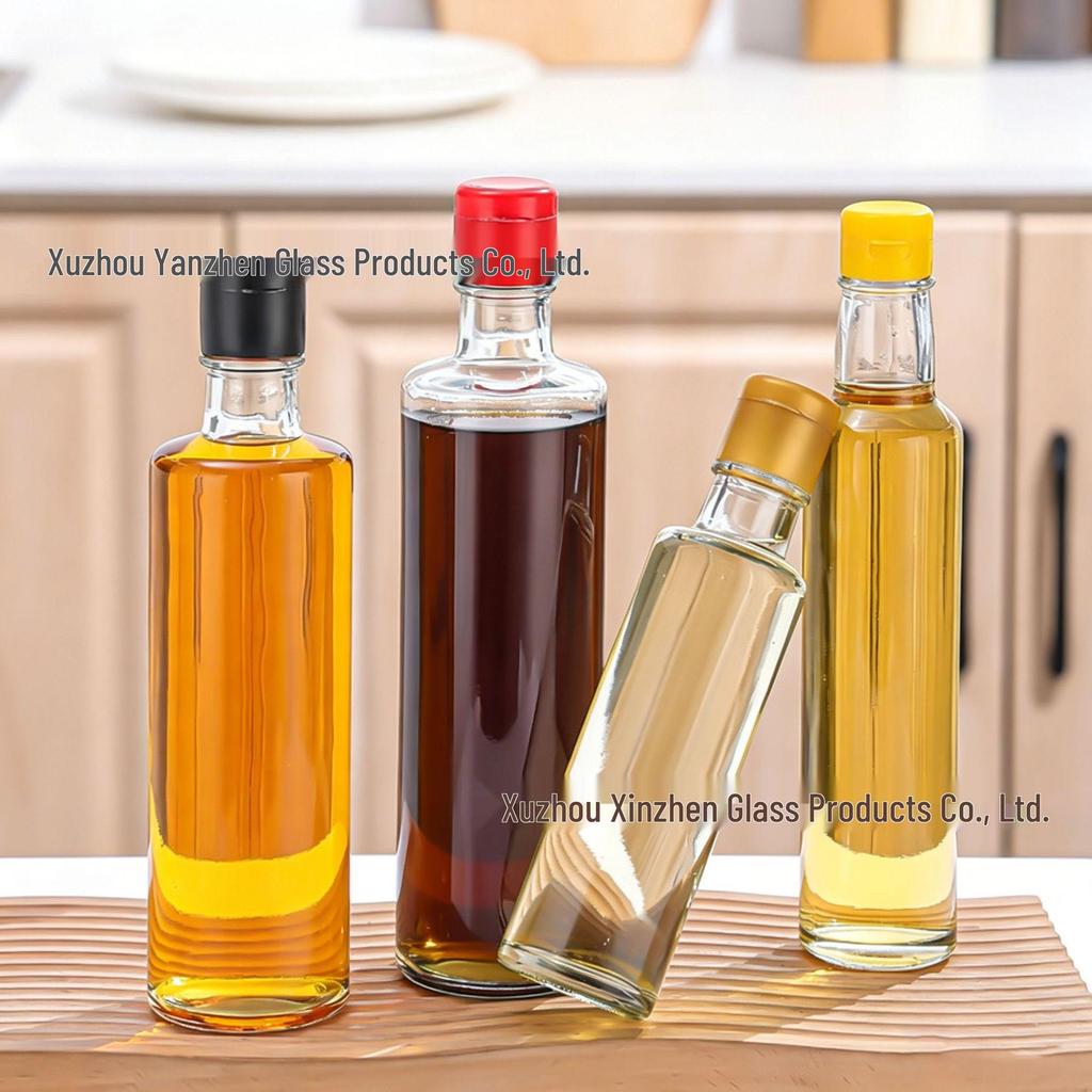 In-Stock Leak-Proof Glass Bottle for Essential Oils, Sesame Oil, Soy Sauce, or Vinegar - Clear Kitchen Dispenser
