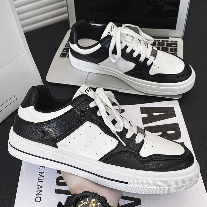 

2025 New Breathable Men s Shoes, Korean Version of All Sports Casual Board Shoes, Wear-resistant Non-slip Small White Shoes 43 чёрный