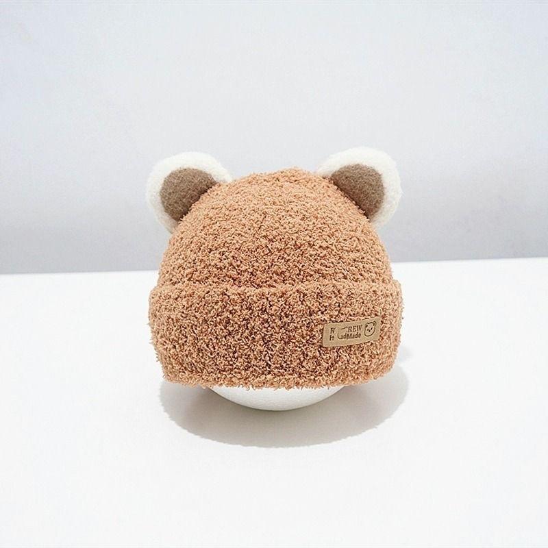 Baby Hat Winter Baby Boys and Girls Plush Hat Knitted Warm Ear Protection Autumn and Winter Children's Wool Hat