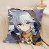 Razor Cute Genshin Impact Cushion Cover Silky Short Plush Invisible Zipper Dustproof Sofa Pillow Case For Home Decor