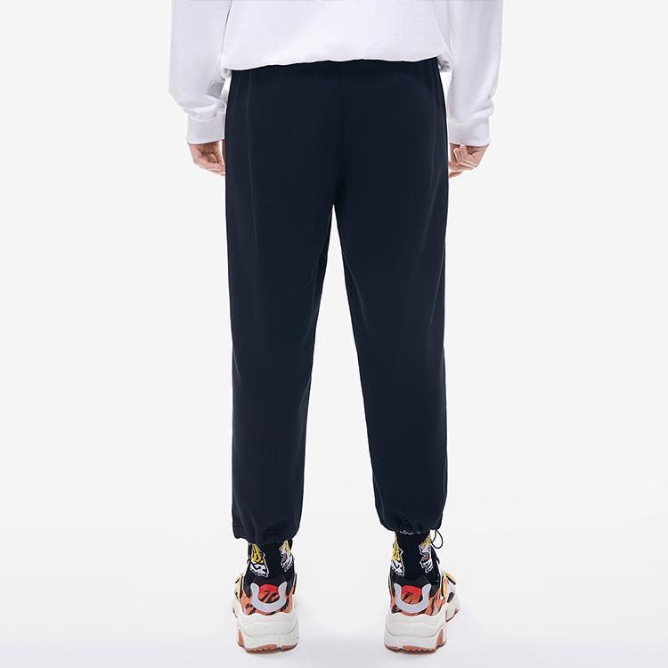 FILA Fusion Casual Fashion Street Style Knitted Long Pants Men bottoms Deep-Black T11M212606F-BK