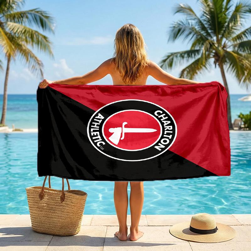 Telo da Spiaggia Asciugatura Rapida Charlton Athletic FC Stampa Microfibra Assorbente Portatile da Viaggio per Nuoto