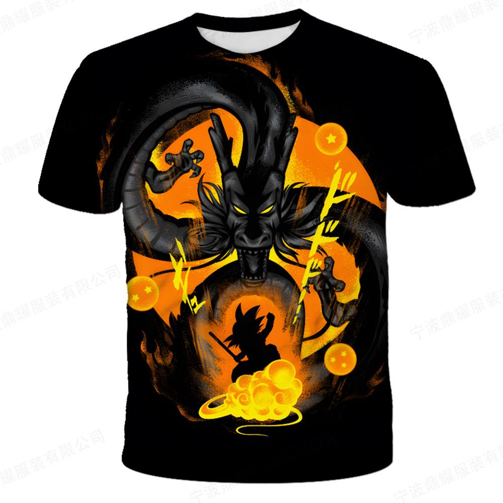 3D T-shirt Summer Short Sleeve O-Neck Goku Vegeta Men's Casual Tee