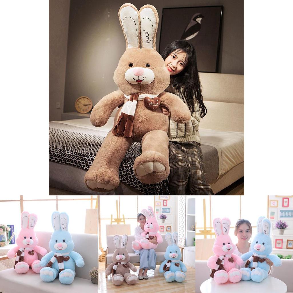Adorable Large Bunny Plush Toy With Soft Pp Cotton Filling For Girls Ideal For Cuddling And Sleeping