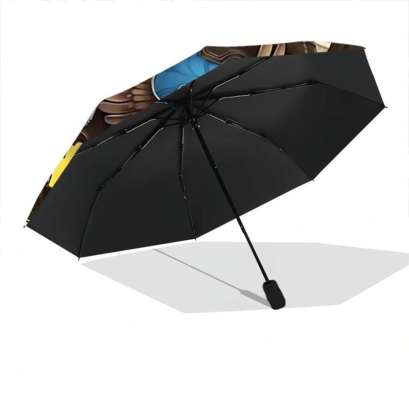 1pc Hogwarts Crest Automatic Folding Umbrella - Sturdy 8-Rib Polyester Canopy,Sun-Defying Travel Companion yy251023161
