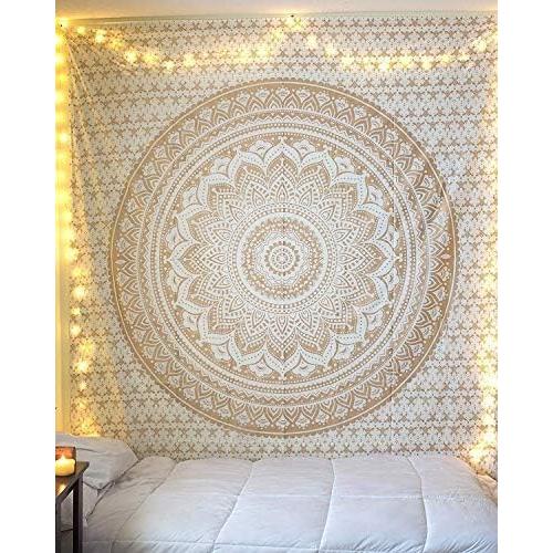 

Rajrang tapestry large mandala for bedroom 75x100 чёрный