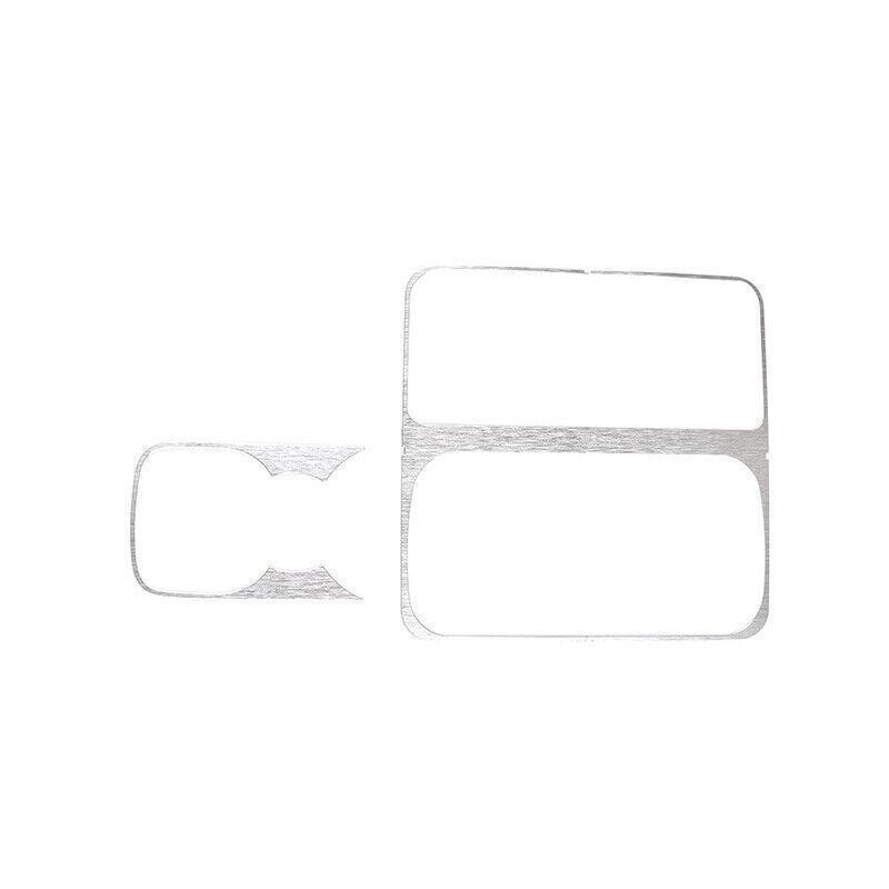 For Defender 110 - Silver Aluminum Central Console Water Cup Cover Trim