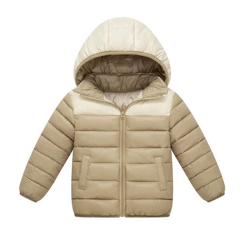 7-16 Years Kids Boys Winter Warm Hooded Coat Windproof Zipper Jacket