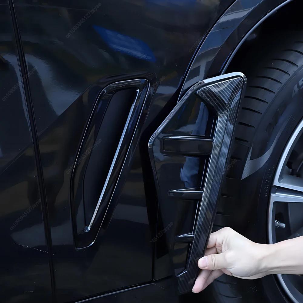 2 Stück Auto Modifizierter Seitenspoiler Windmesser Für BMW X5 G05 X5M F95 2019-2025 Seitenkotflügel Lüftungsschlitz Dekorationsaufkleber Auto-Styling