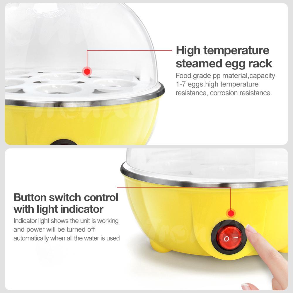 Compact Multi-Functional Egg Steamer with Auto Shut-Off for Single Eggs and Custard