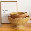 Handcrafted Nordic Autumn Rattan Fruit Bowl - American Style Living Room Decor