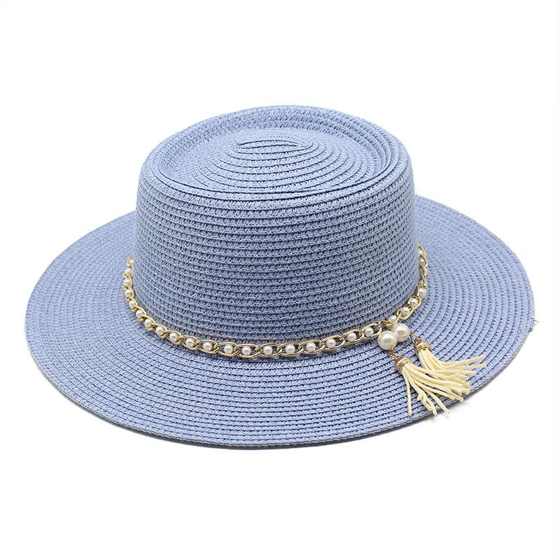 New Women Hats Summer Sun Straw Hats Outdoor Beach Panama Jazz Hats Leisure Vacation Dress Cap Sombreros De Mujer