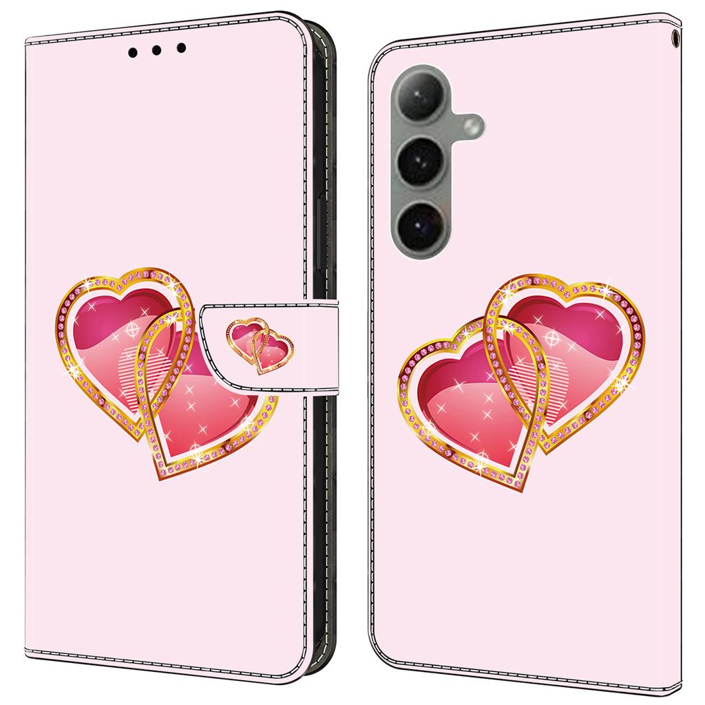 For Samsung Galaxy S24 FE Case Pattern Printed Protective Leather Flip Phone Case