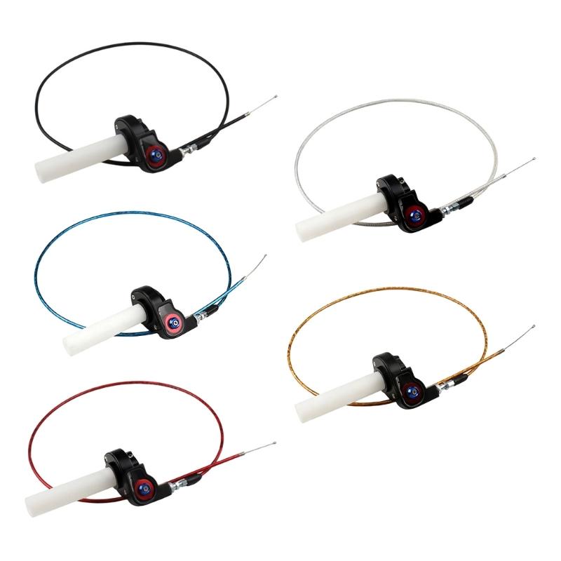 Universal Throttle Accelerator Handle Grips and Cable Set Motorbike Accessories 22mm 7/8'' Handlebar Grip