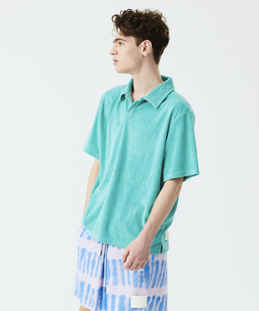 ZAKOPANE Happy Terry Polo Shirt_Ice Mint
