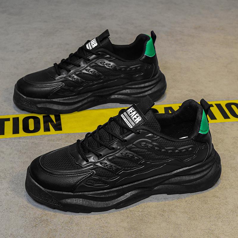 

Spring men s shoes new breathable mesh shoes men s trend versatile little white shoes platform sports shoes casual dad shoes 44