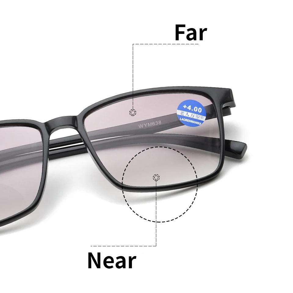 Bifokale Lesebrille Damen Herren Sun Optics Lesebrille Doppellicht Altersichtbrille Herren Damen Ferne und Nähe +1,0 bis +4,0