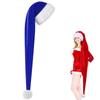 1.5m Red & Blue Adult Christmas Hat - Extended Long Plush Design