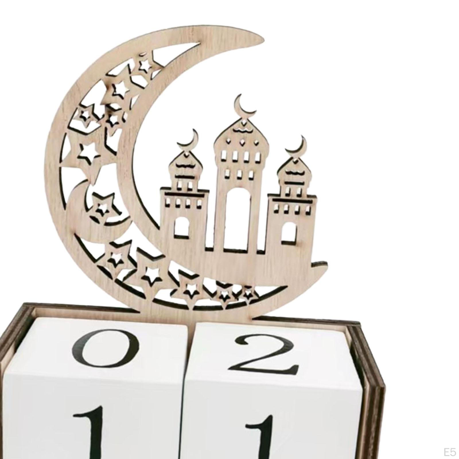 Ид Адвент календарь Мубарак украшения Рамадан подарок художественные поделки деревянный — фото 8