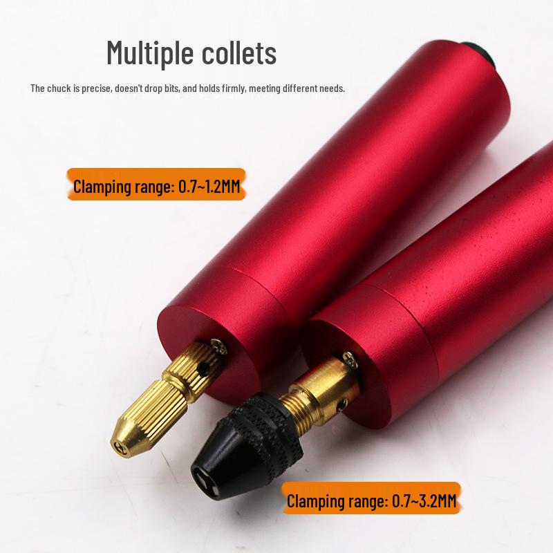 Red Electric USB Mini Hand Drill & Engraving Pen