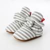 MYGGPP Striped Knitted Fabric 0-1 Years Old Baby Soft Bottom Shoes Baby Shoes Warm Shoes Baby Socks Overshoes