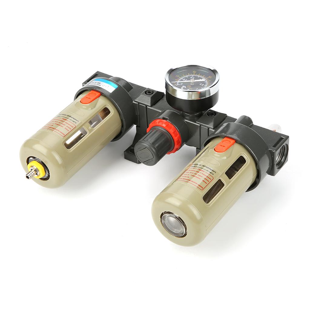 G1 2 Air Source Gas Treatment Unit Filter Pressure Regulator With Gauge