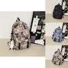 Casual Nylon Student Backpack For Daily Use With Air Cushion Straps For Teen Girls And Boys