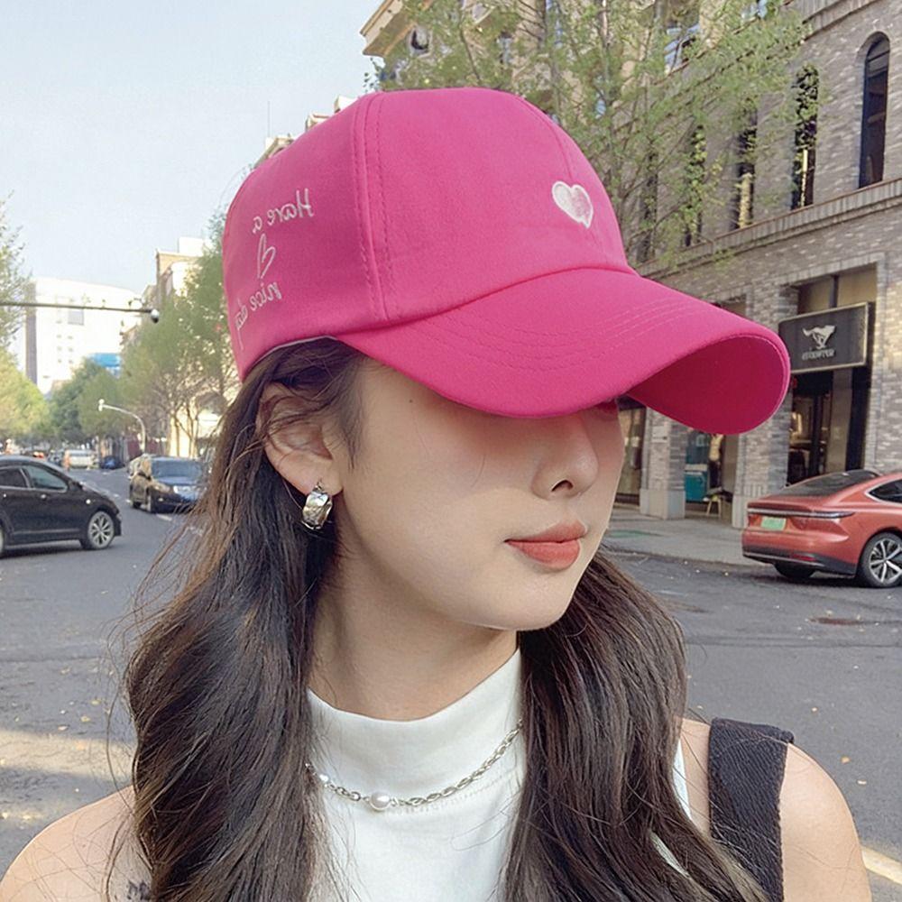 Sweet Summer Baseball Cap Love Heart Peaked Caps Fashion Sun Hat  Women Girls