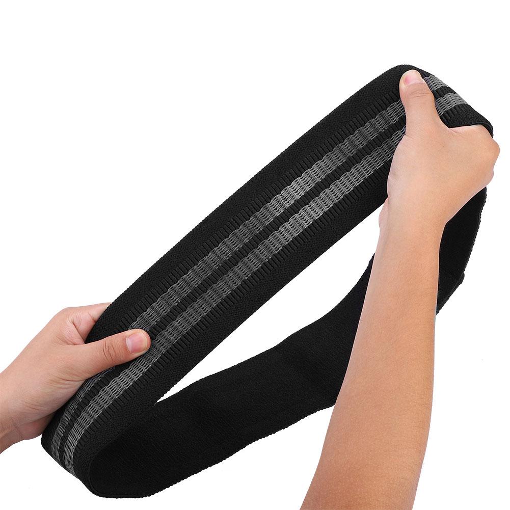 Widerstand Hüfte Gesäß Übungsbänder für Training Oberschenkel Beine Fitness (Schwarz, L)