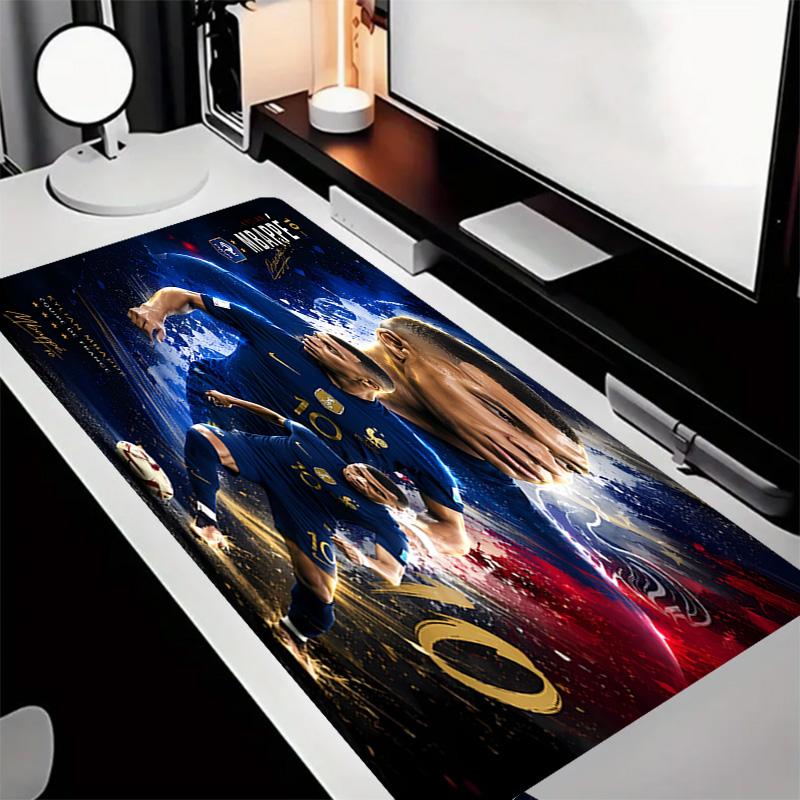 Kylian Mbappé Theme Premium Non-slip Mouse Pad with Stitched Edges,Durable Rubber Material,for Desktop & Gaming Great Gifts