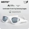 Children's Silicone Anti-Fog Swimming Goggles with Professional Swim Cap Set