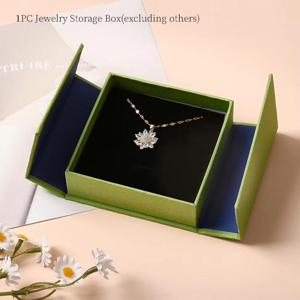 Dual-opening Jewelry Packaging Box Kraft Paper Flip Cover Paper Jewelry Box  Gift