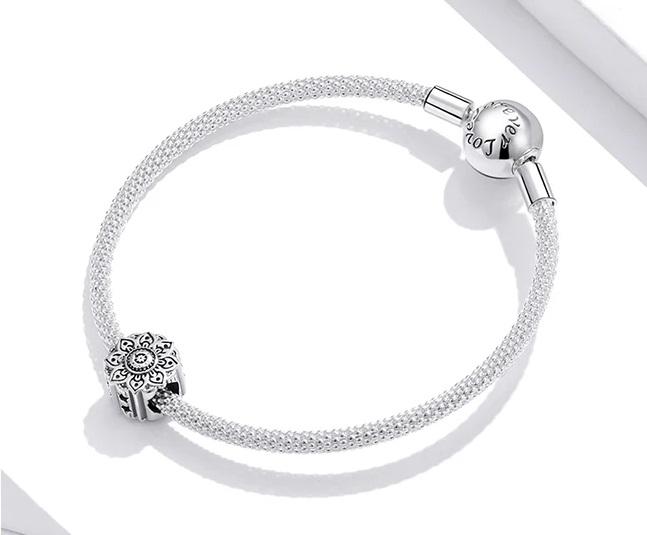 Pandora Charms Mandala Lotus Flower Charm Pendant