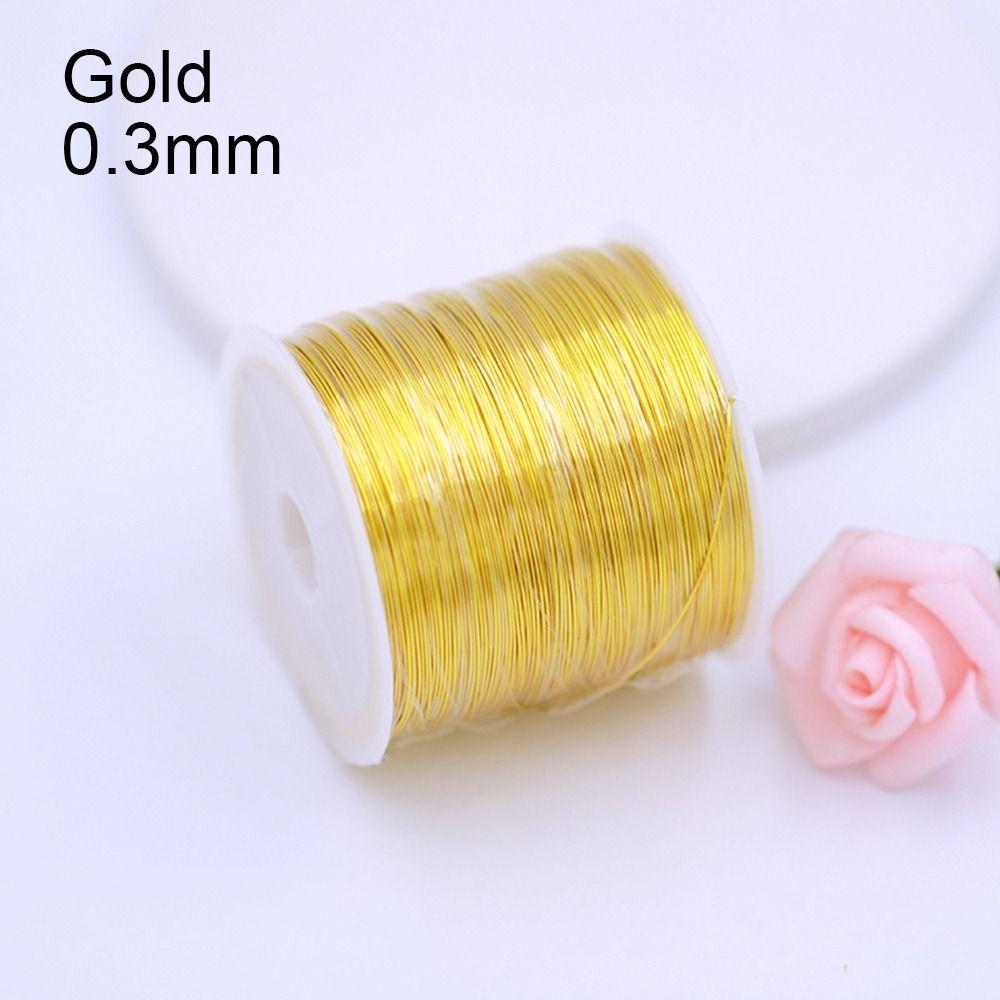 Gold Plated Jewelry Making Wire 0.3mm 0.4mm Handmade Brass Wire Brass Copper Wire  Jewelry Making