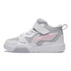 Li Ning Childrens Anti-Kick Shock-Absorbing Mid-Top Sneakers Kids Sneakers White Pink Gray YKNT126-22