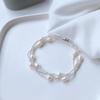 Hand Woven Natural Freshwater Pearl Lady Bracelet Original  For Women Promotion Birthday Gift Girlfriend