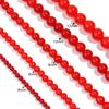 1 Strand Round Natural Stone Beads Red Color Chalcedony Stone Beads For Jewelry Making DIY Charm Necklace Bracelet Accessories