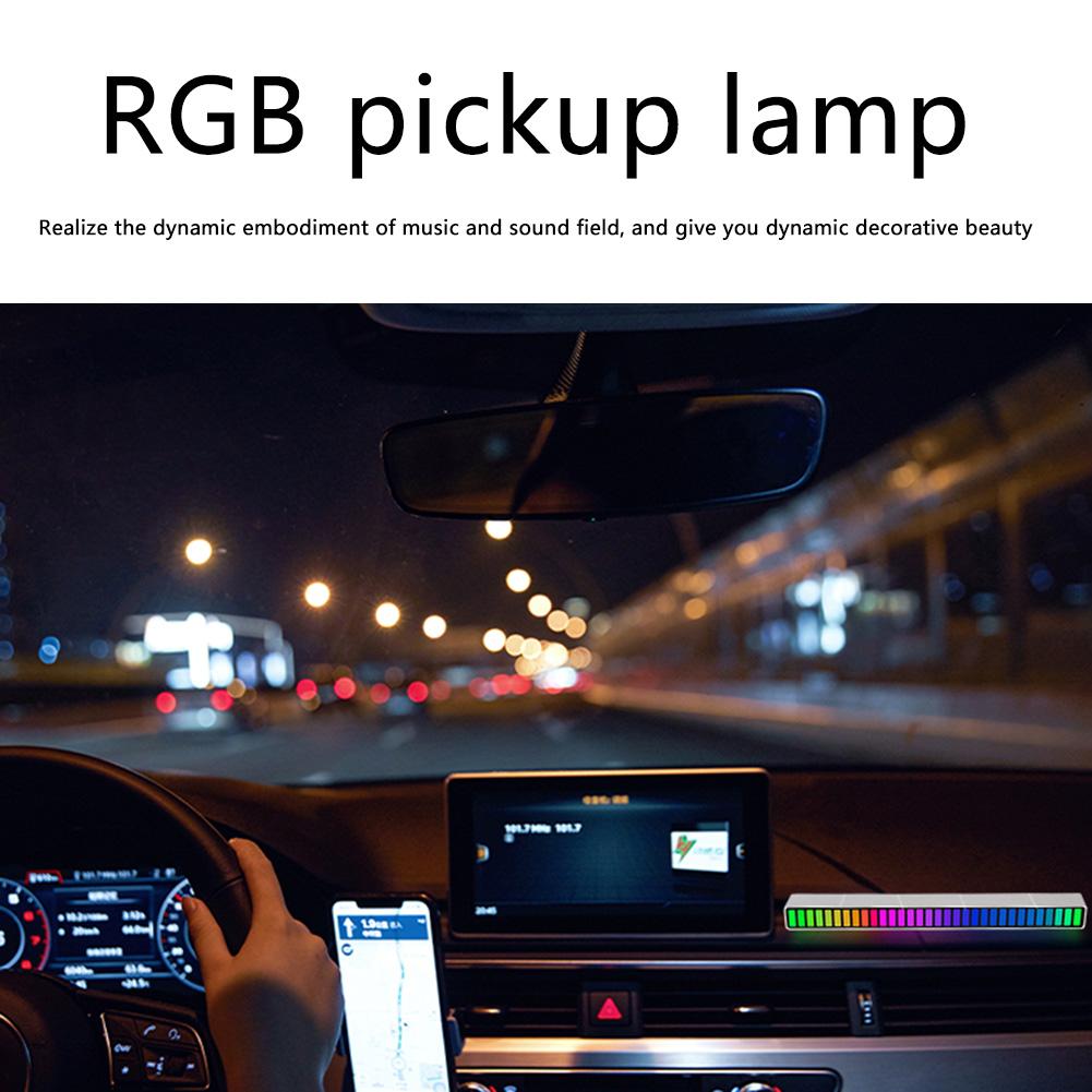 Voice-control Rhythm Light Stick for Car Home Party 32-Bit RGB Audio Spectrum Bar Pickup Ambient DJ LED Lights & Indicators LightsInterior Lighting