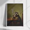 Gentleman Frog Vintage Portrait Print Poster Frog Wearing Clothes Print Renaissance Animal Portrait Canvas Painting Funny Poster