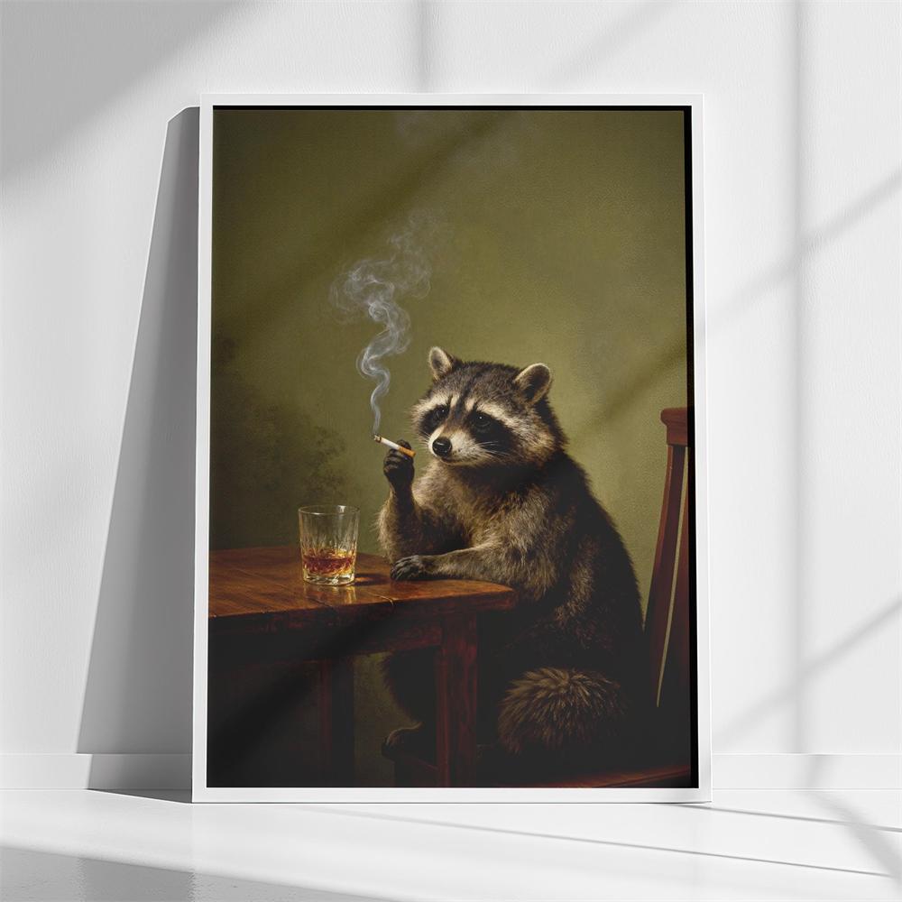 Gentleman Frog Vintage Portrait Print Poster Frog Wearing Clothes Print Renaissance Animal Portrait Canvas Painting Funny Poster